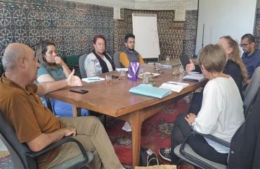 الهلال الأحمر المغربي  - اجتماع حول تنظيم تكوينات لفائدة متطوعي المناطق المتضررة من الزلزال