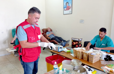 الهلال الأحمر المغربي  - حملات التبرع بالدم لفائدة المتضررين من الزلزال